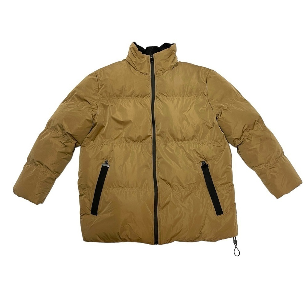 Saint & Sinner puffer jacket size M tan winter snow quilted
